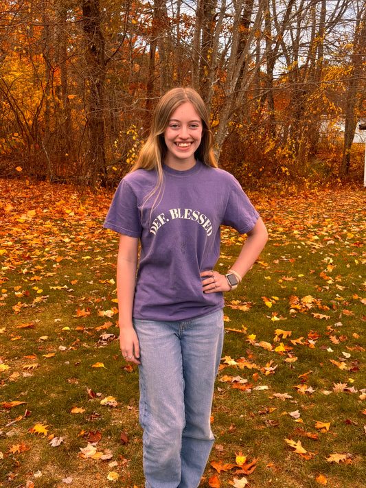 DEF. Blessed Black Purple Tee