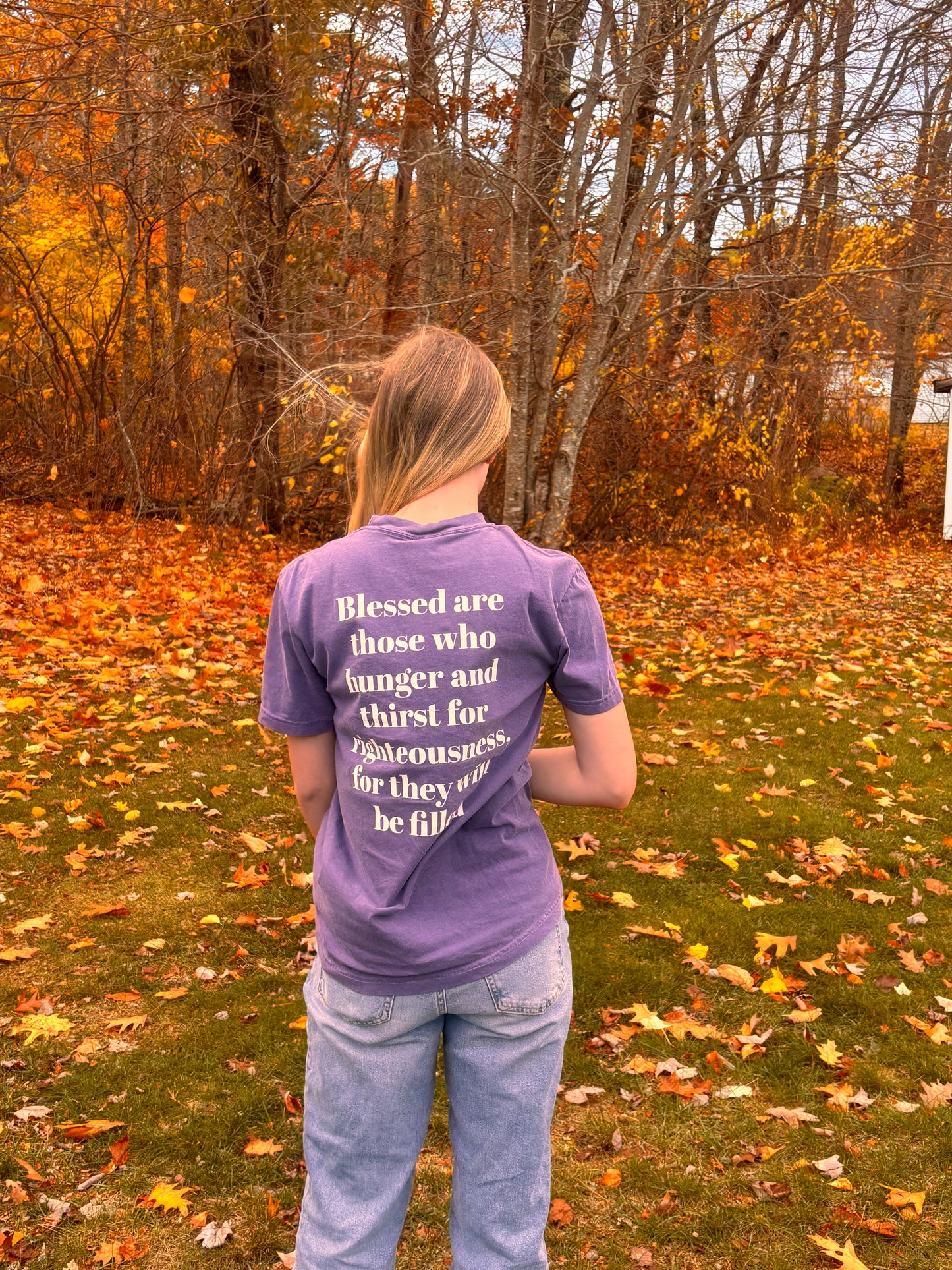 DEF. Blessed Black Purple Tee