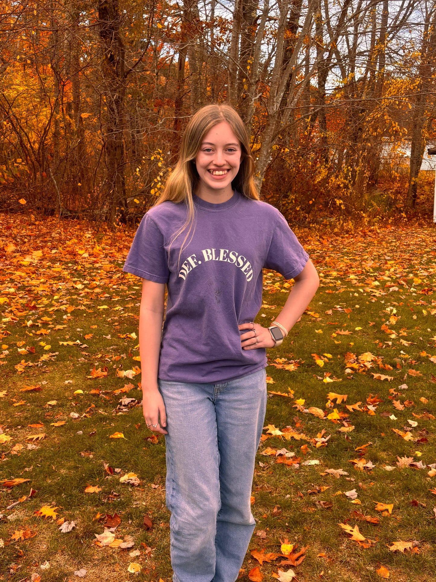 DEF. Blessed Black Purple Tee